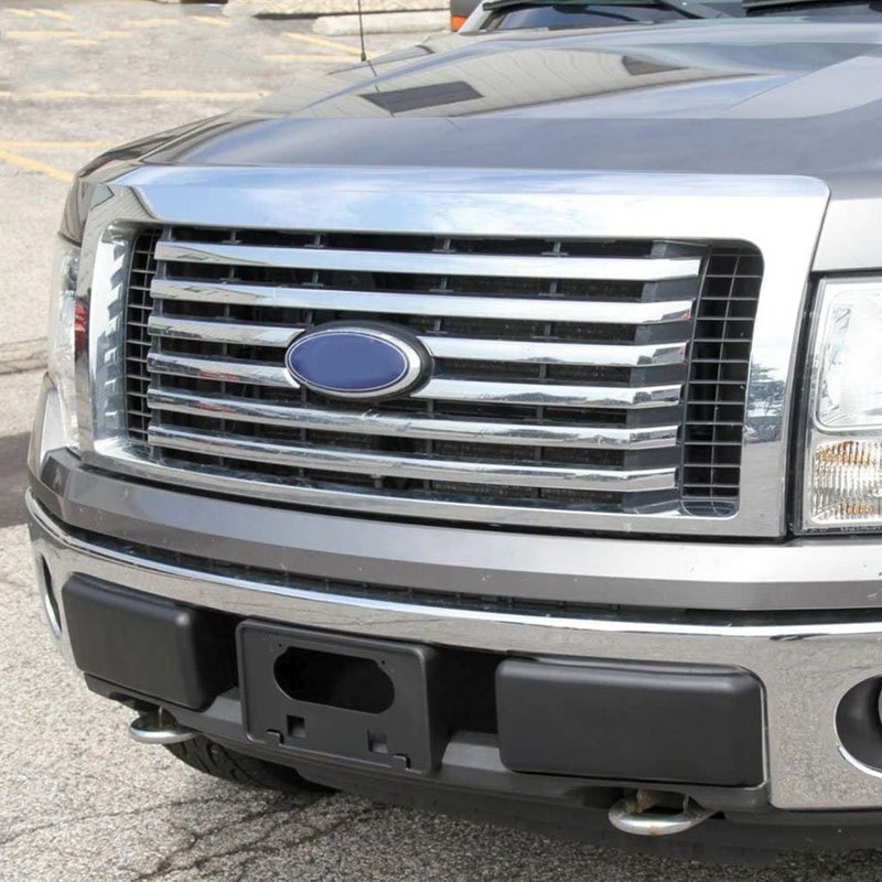 Winunite Compatible with 2009-2014 F150 Bumper Guards Pads Insert Replacements+Front Licenses Plate Frame Bracket Mounting Frame Holder(NOT Compatible with SVT and Ecoboost Models) - Image 2